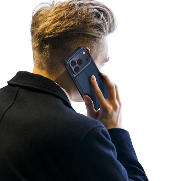 Dux Ducis Plånboksfodral till iPhone 18 Pro med kortfack och ställ Blå