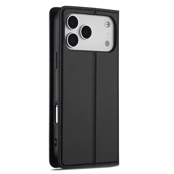 LC.IMEEKE Plånboksfodral till iPhone 18 Pro Max med kortfack och ställ Svart