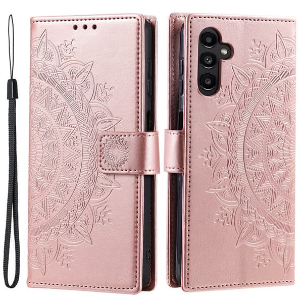 Läderfodral Mandala Samsung Galaxy A17 Roséguld