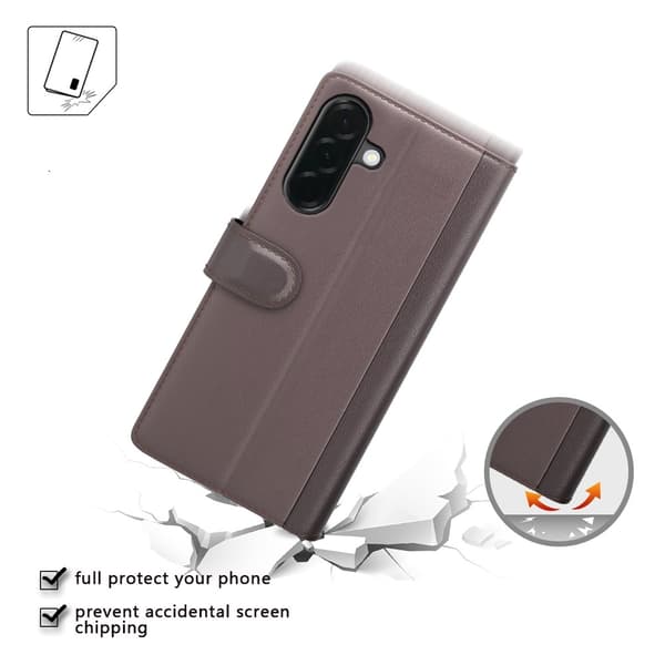 Äkta Läderfodral Samsung Galaxy A37 Brun