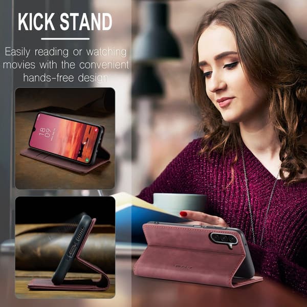 CaseMe Slim Plånboksfodral Samsung Galaxy A17 Röd