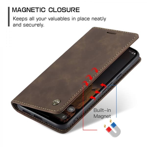 CaseMe Slim Plånboksfodral Google Pixel 10 Pro Brun