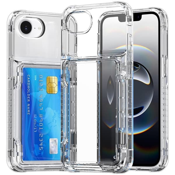 Skal Kortfack Kickstand iPhone 16e Transparent