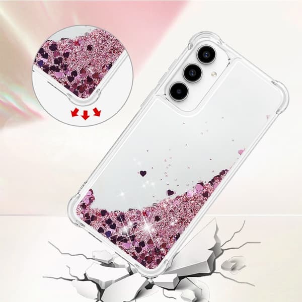 Glitter Bling TPU Case Samsung Galaxy A36 Roséguld