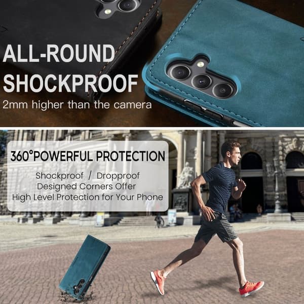 CaseMe Slim Plånboksfodral Samsung Galaxy A16 Blå