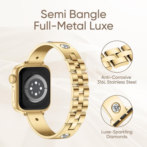 Bangle Bracelet Apple Watch Series 11 42mm Cross Silver