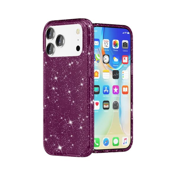 Mobilskal Glitter till iPhone 18 Pro Max Röd