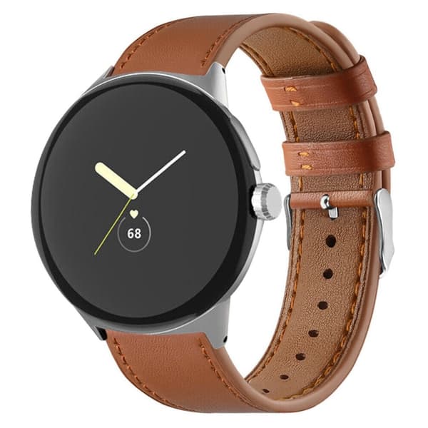 Äkta Läderarmband Google Pixel Watch 3 41mm Brun