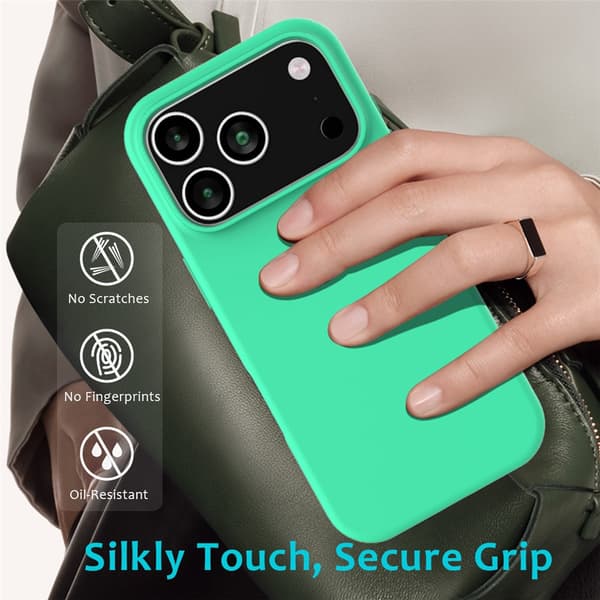 Silikonskal till iPhone 18 Pro Max stöttåligt Grön