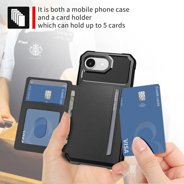 Multi-Slot Skal iPhone 16e Svart