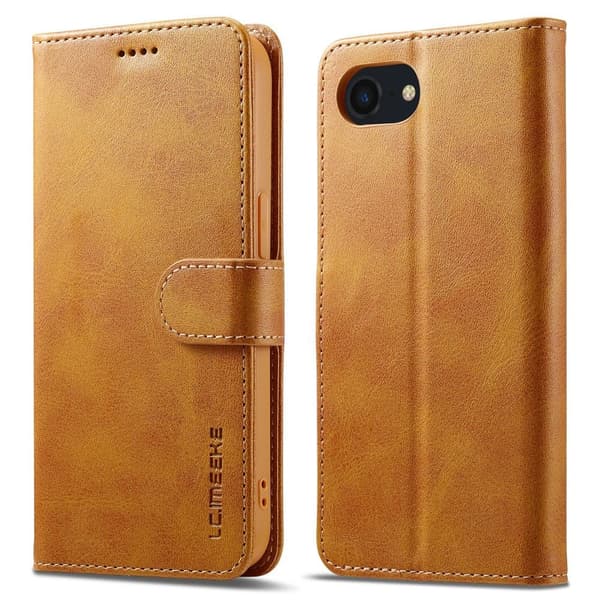 LC.IMEEKE Plånboksfodral iPhone 16e Cognac