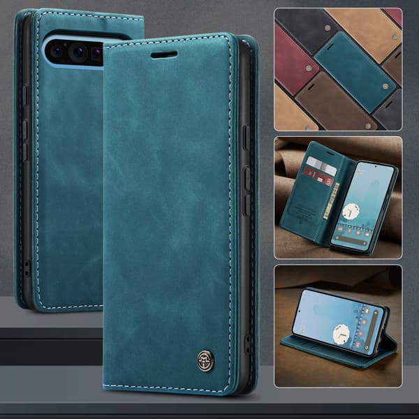 CaseMe Slim Plånboksfodral Google Pixel 10 Pro XL Blå