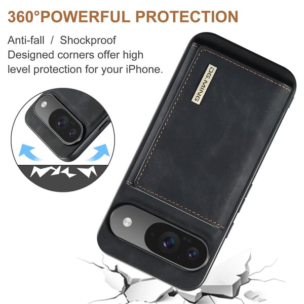 DG.MING Magnetic Card Slot Case Google Pixel 10 Black