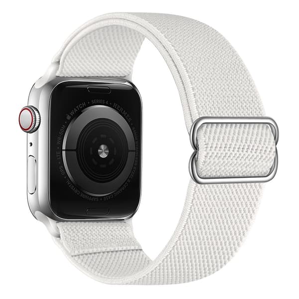 Elastiskt Nylonarmband Apple Watch Series 11 46mm Vit