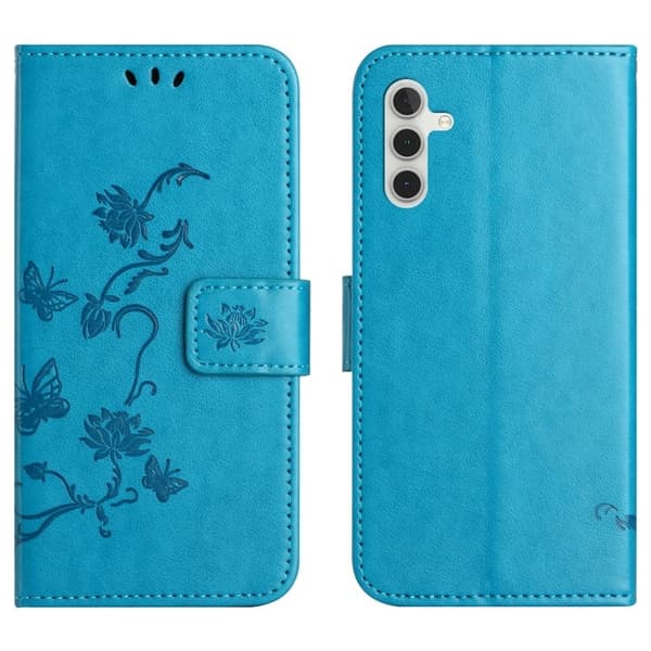 Läderfodral Fjärilar Samsung Galaxy A26 Blå