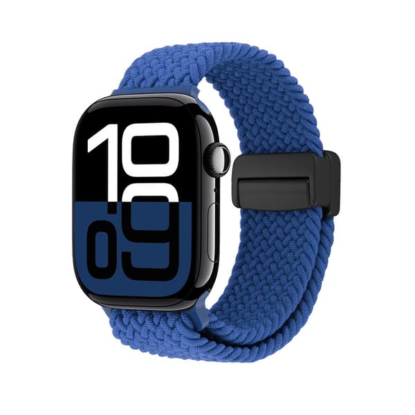 Elastiskt Vävd Nylonarmband Apple Watch Series 11 46mm Blå
