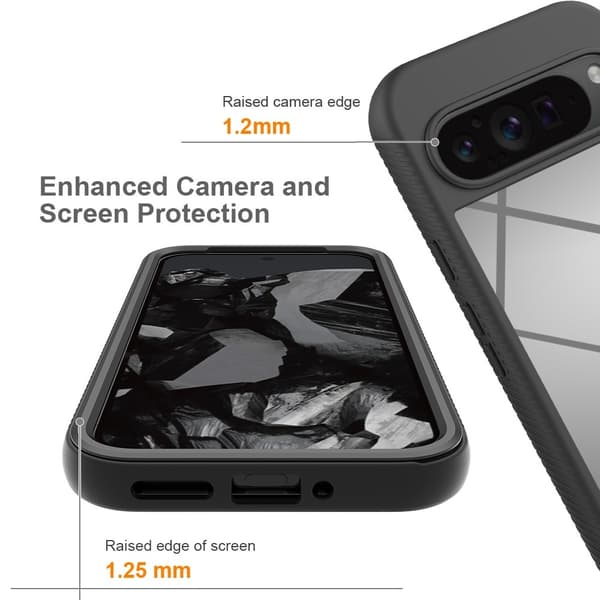 360 Full Cover Edge Case Google Pixel 10 Pro XL Svart