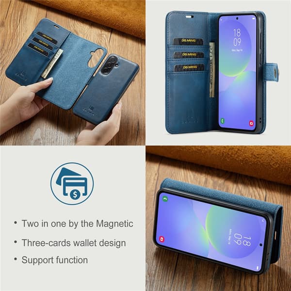DG.MING 2-i-1 Magnetiskt Plånboksfodral Samsung Galaxy A37 Blå