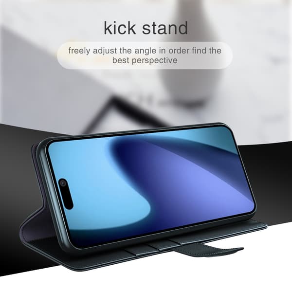 Äkta Läderfodral iPhone Air Svart