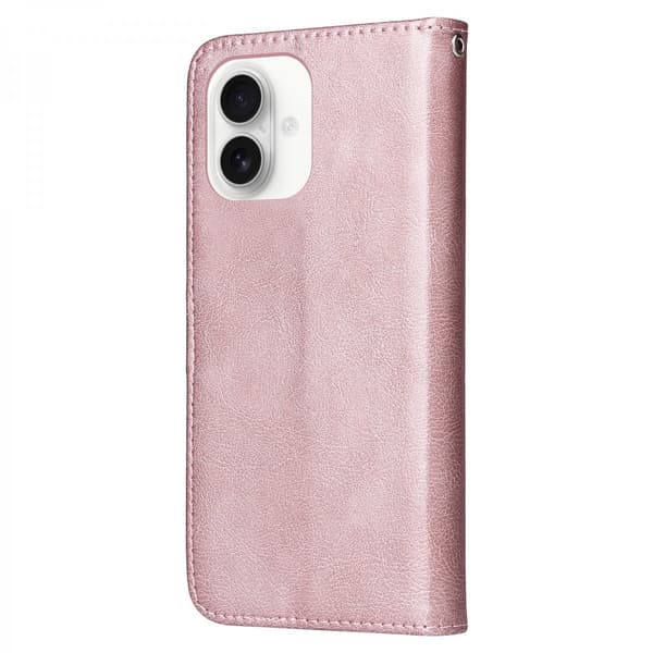 Läder Magnetfodral iPhone 17 Rosa