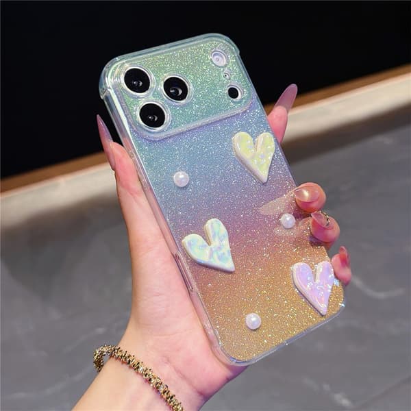 Mobilskal Glitter till iPhone 18 Pro Max Guld
