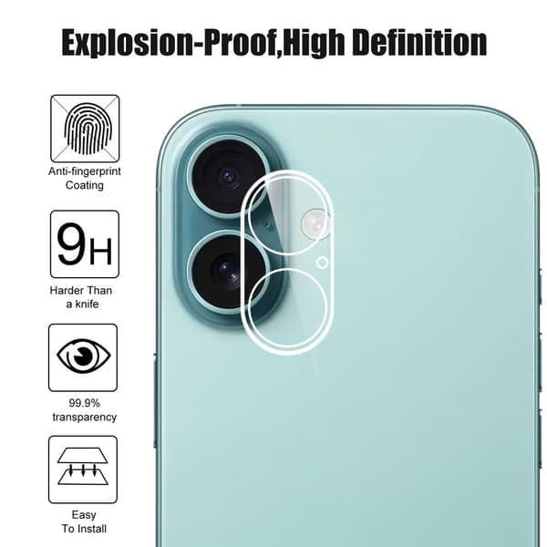 Linsskydd iPhone 17 Härdat Glas