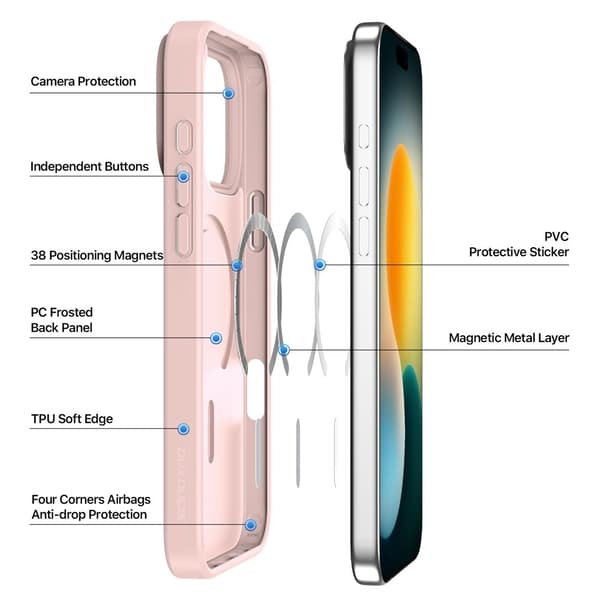 Dux Ducis Yind Series Case MagSafe iPhone 17 Pro Max Pink
