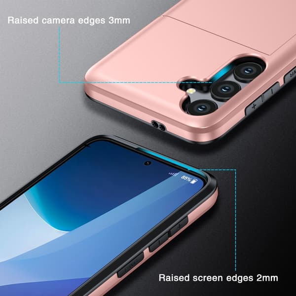 Samsung Galaxy A36 Skal Kortfack Roséguld