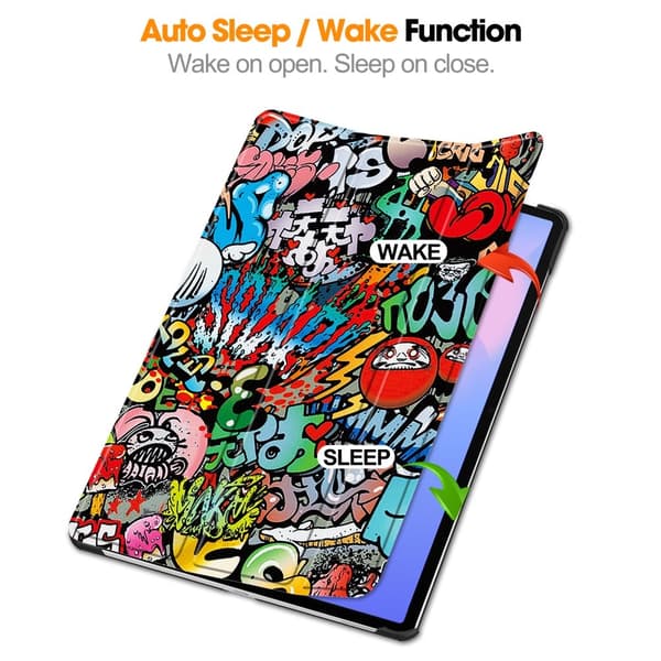 Samsung Galaxy Tab S10 FE Plus Fodral Tri-fold Graffiti