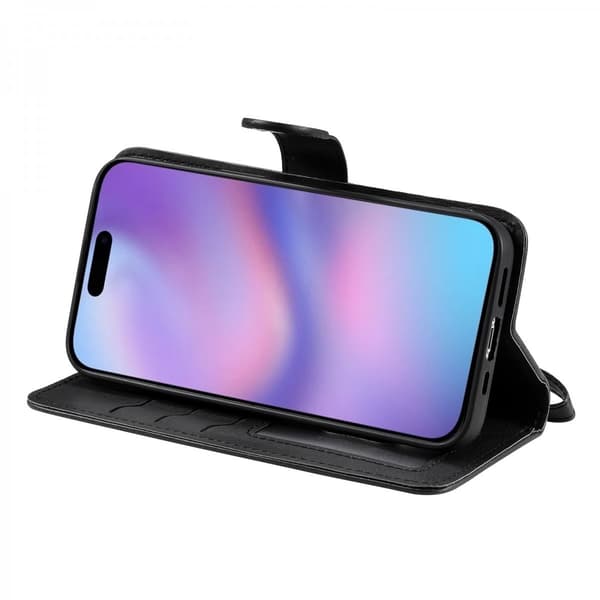 Läder Magnetfodral iPhone 17 Svart