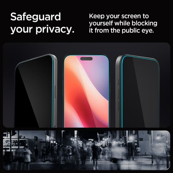 Spigen iPhone 17 Screen Protector Privacy GLAS.tR EZ Fit (2-Pack)