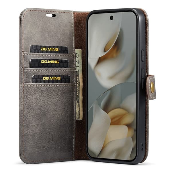 DG.MING 2-in-1 Magnet Wallet Google Pixel 10 Pro XL Brown