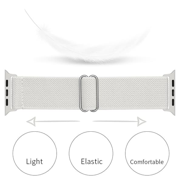 Elastiskt Nylonarmband Apple Watch Ultra 3 49mm Vit