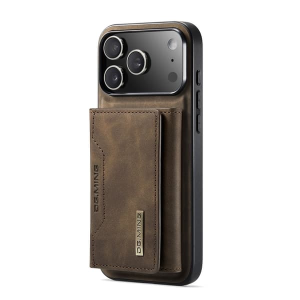 DG.MING 2 in 1 Magnetic Card Slot Case iPhone 17 Pro Max Brown