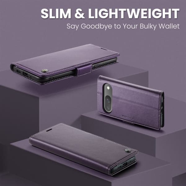 CaseMe Slim Plånboksfodral RFID-skydd Google Pixel 10 Lila