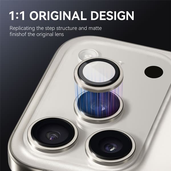 NORTHJO Linsskydd iPhone 17 Pro Max Härdat Glas & Aluminium Grå