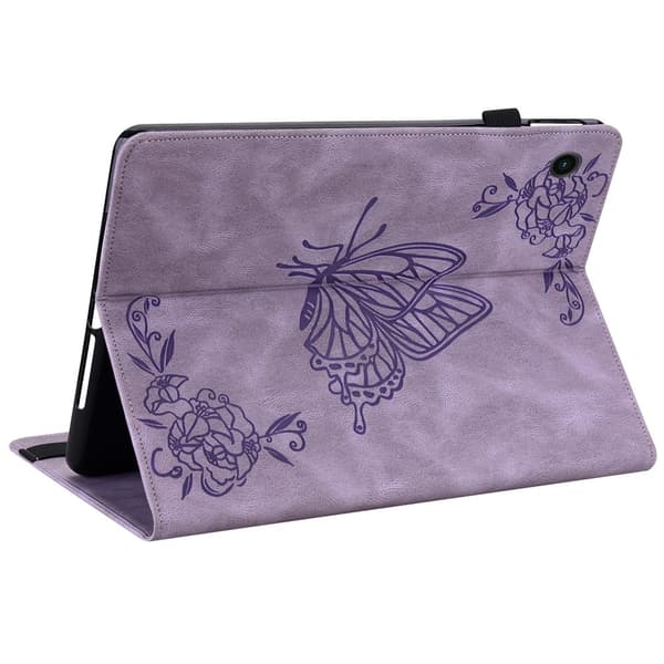 Läderfodral Samsung Galaxy Tab A11 Fjärilar Lila