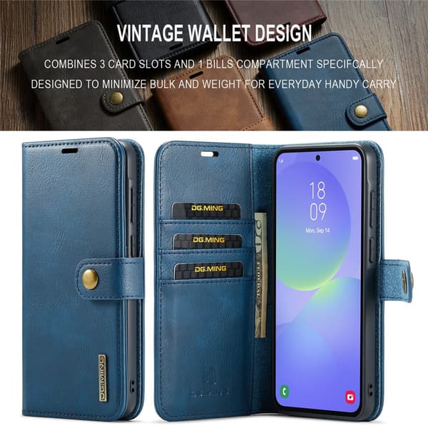 DG.MING 2-i-1 Magnetiskt Plånboksfodral Samsung Galaxy A37 Blå