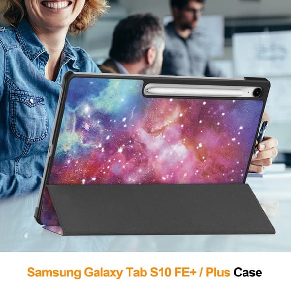 Samsung Galaxy Tab S10 FE Plus Fodral Tri-fold Stjärnhimmel