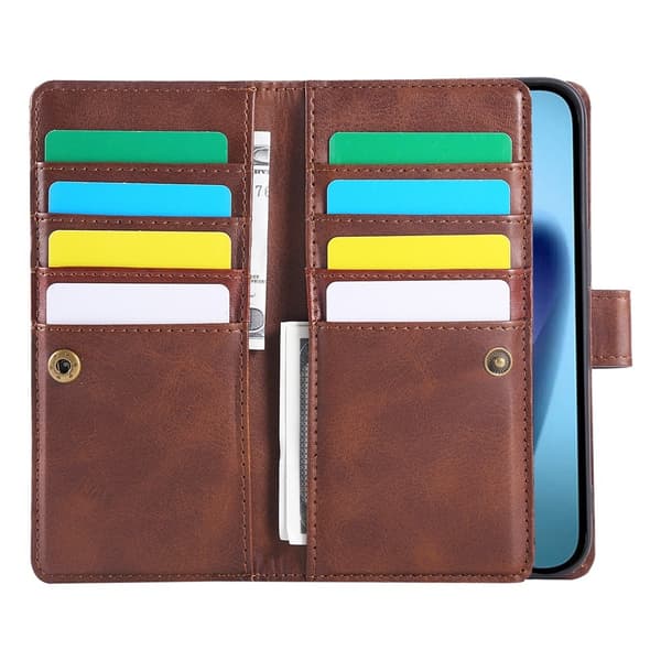Plånboksfodral Multi-Slot iPhone 17 Pro Brun