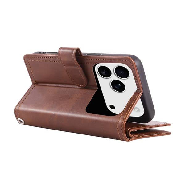 Plånboksfodral Multi-Slot iPhone 17 Pro Brun