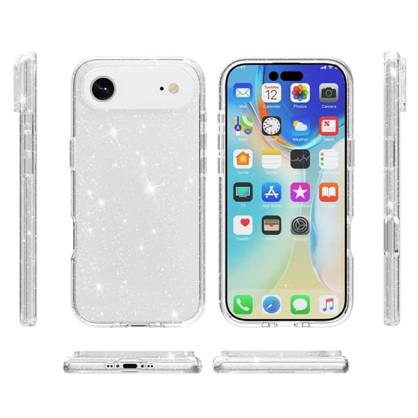 iPhone Air Skal Glitter Transparent