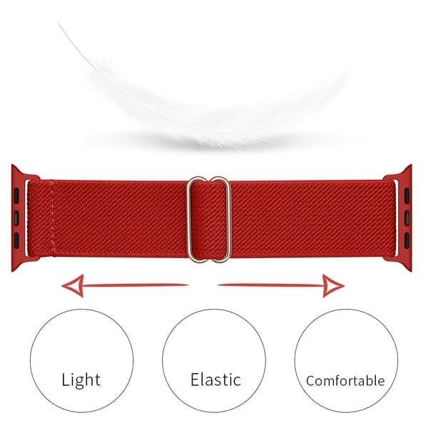 Elastiskt Nylonarmband Apple Watch Series 11 46mm Röd