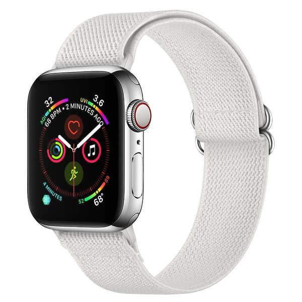 Elastiskt Nylonarmband Apple Watch Ultra 3 49mm Vit