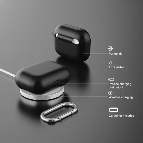 Silikonskal Med Karbinhake Apple AirPods Pro 3 Rosa