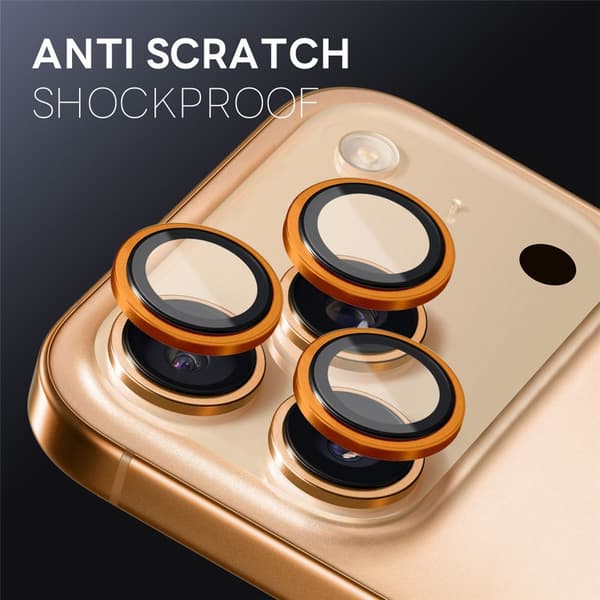 NORTHJO Linsskydd iPhone 17 Pro Max Härdat Glas & Aluminium Orange