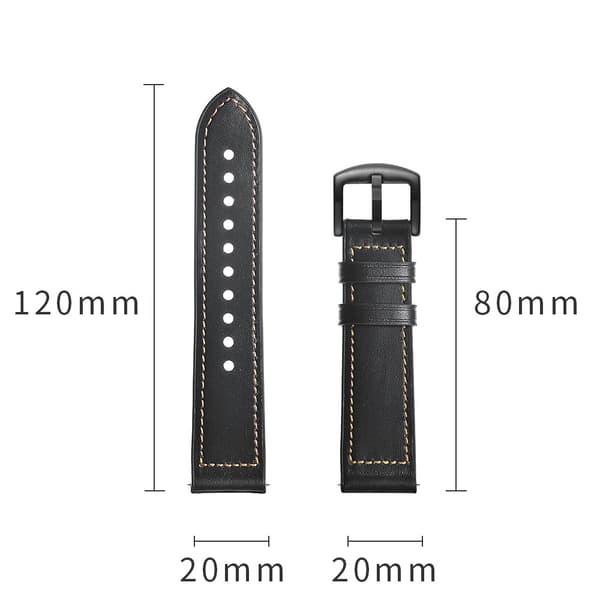 Äkta Läderarmband Garmin Vivoactive 5 Svart