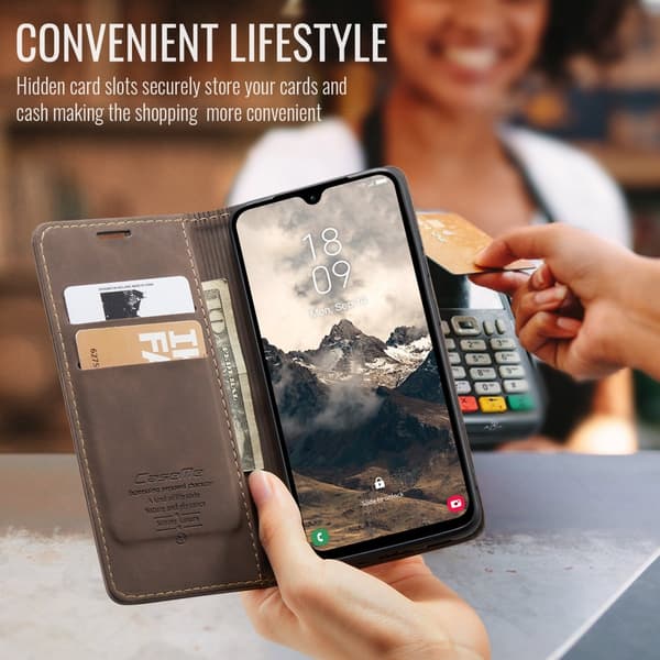 CaseMe Slim Plånboksfodral Samsung Galaxy A57 Brun