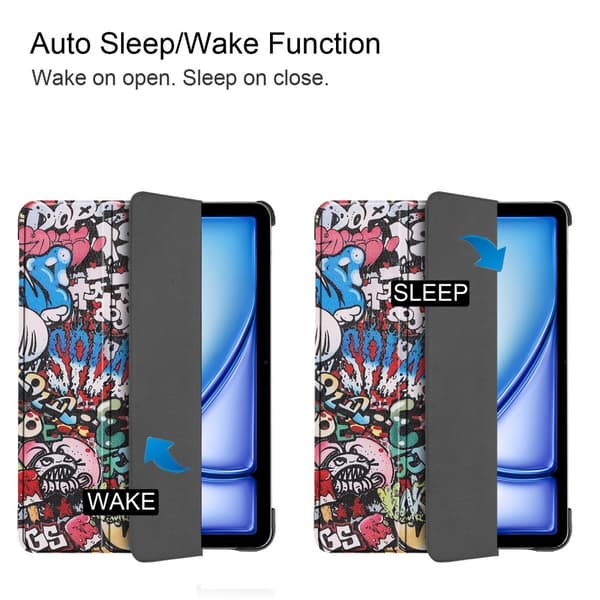 Apple iPad Air 11 7th Gen (2025) Fodral Tri-fold Graffiti
