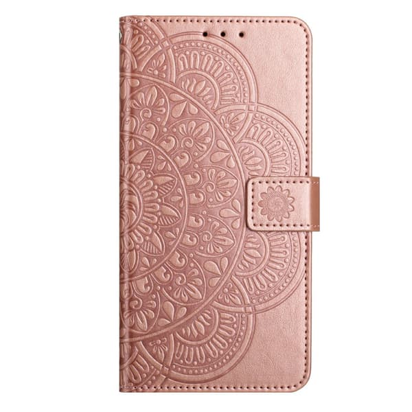 Plånboksfodral Mandala till iPhone 18 Pro med ställ Roséguld